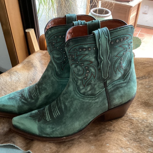Dan Post Teal Leather Boots - Picture 12 of 12